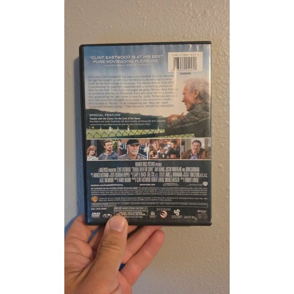 Trouble with the Curve (2012) DVD, Clint Eastwood, Amy Adams, Tested & Working
